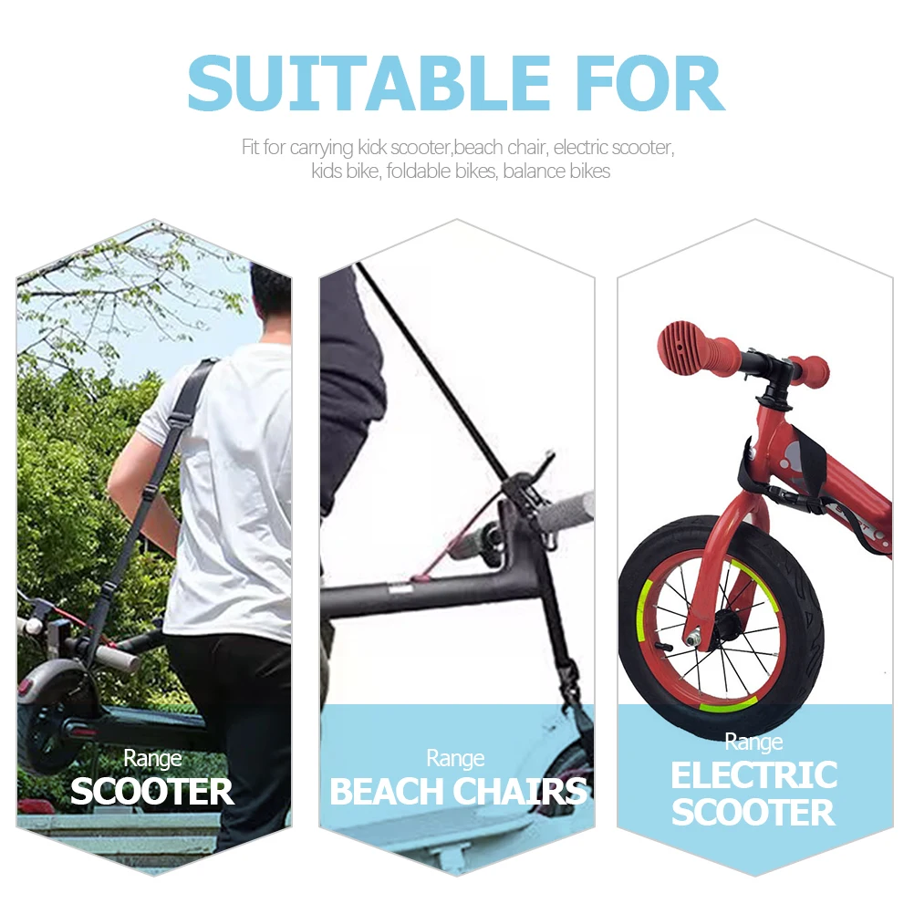 

Adjustable Nylon Carrying Multi-Function Shoulder Strap For Kick Electric Scooter Bike Foldable Bike Beach Chair