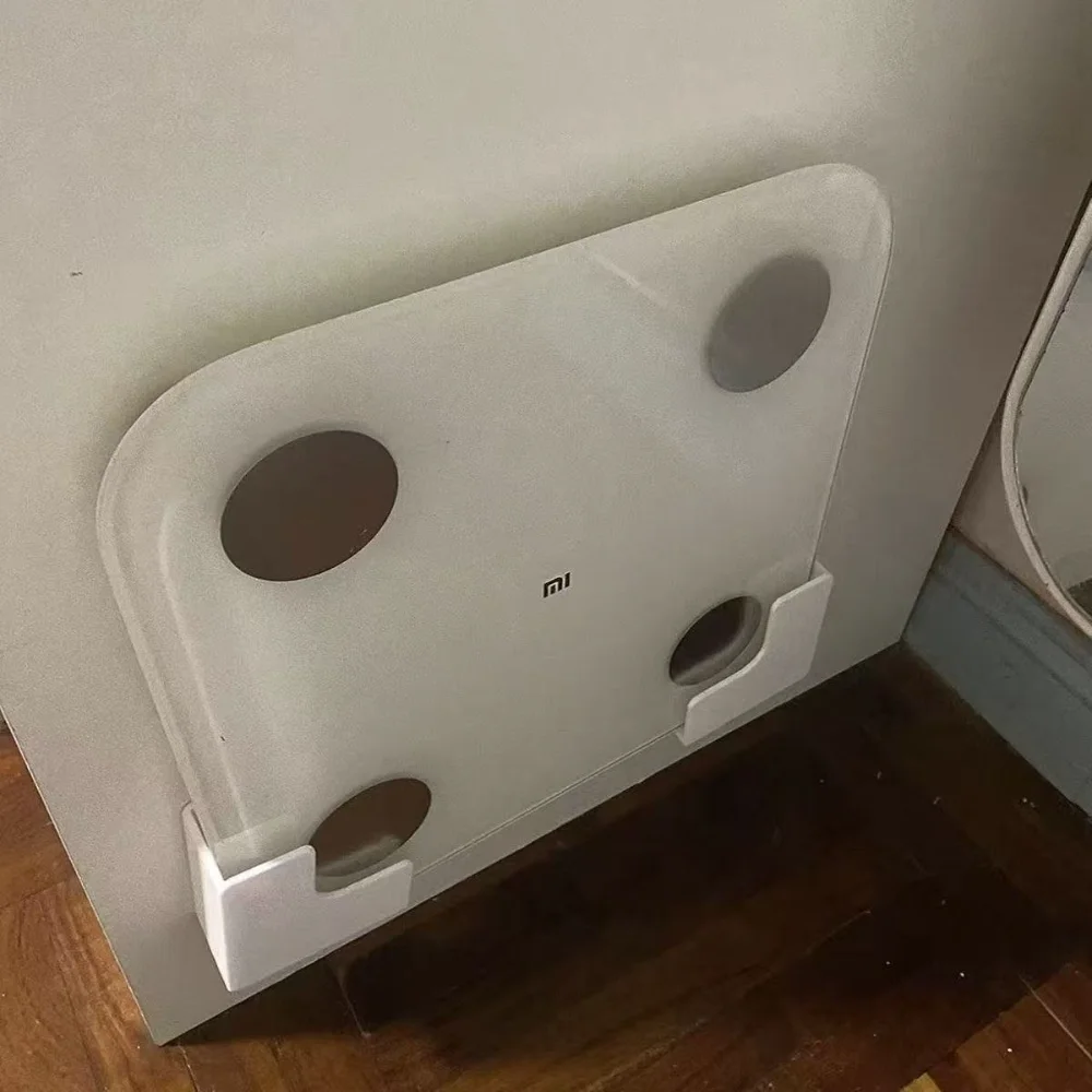 Nuovo rack di stoccaggio per bilancia a parete Staffa universale Pasta senza traccia Design salvaspazio adatto per la casa e i bagni