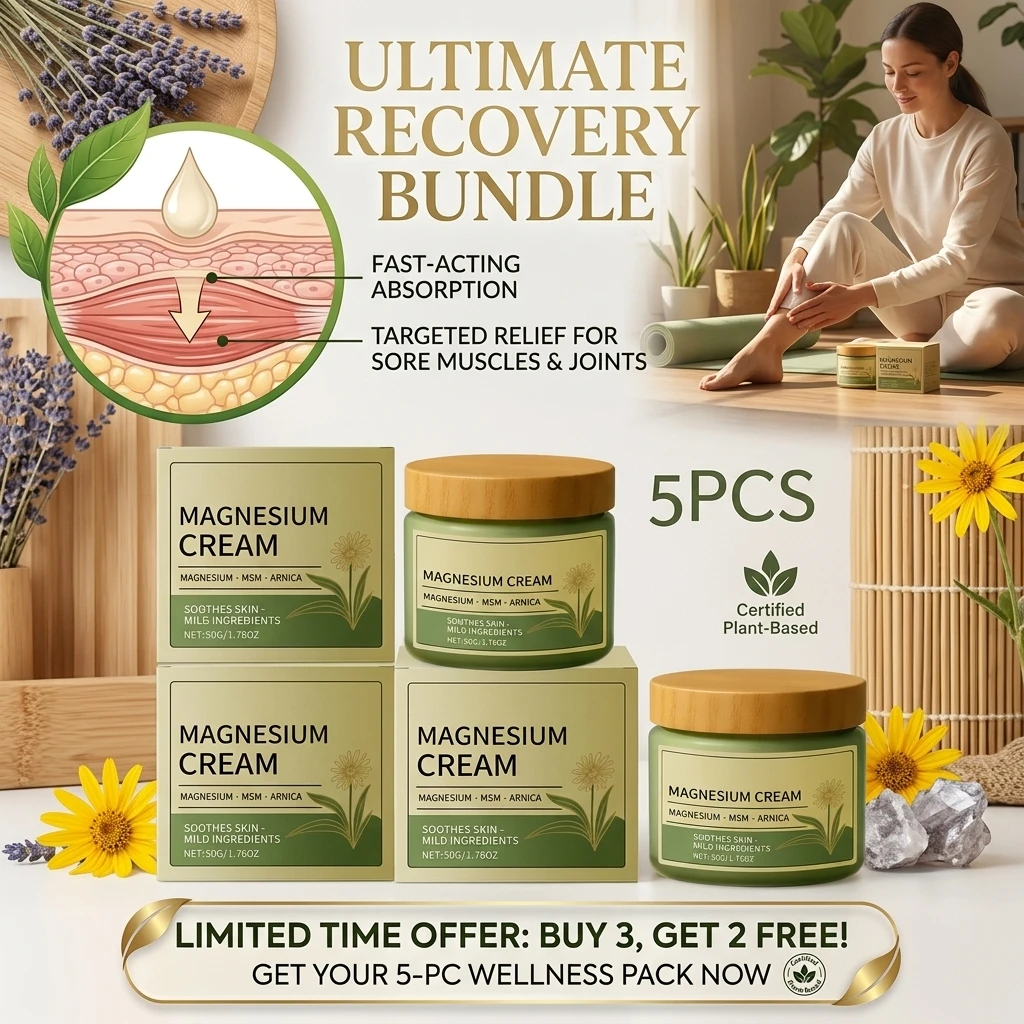 Plant-Based Body Care Cream Soothing Balm for Wrists Knees Muscles External Massage Care Lotion 1/2/3/4/5pcs(Buy 3 Get 2 Free)