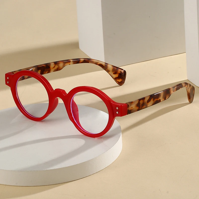 الرجعية جولة الربيع المفصلي الضوء الأزرق حجب نظارات للقراءة امرأة رجل كلاسيكي طول النظر الشيخوخي قارئ نظارات الديوبتر + 1.0 إلى + 4.0