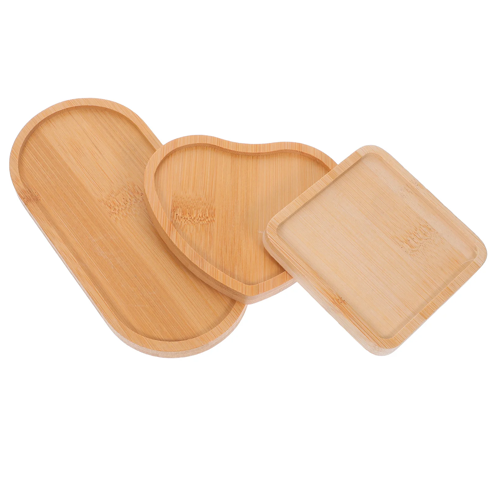 

3Pcs Bamboo Mosaic Coasters DIY Blank Base Trays Craft Supplies Drink Cup Mat Tableware Home Decor Blank Trays