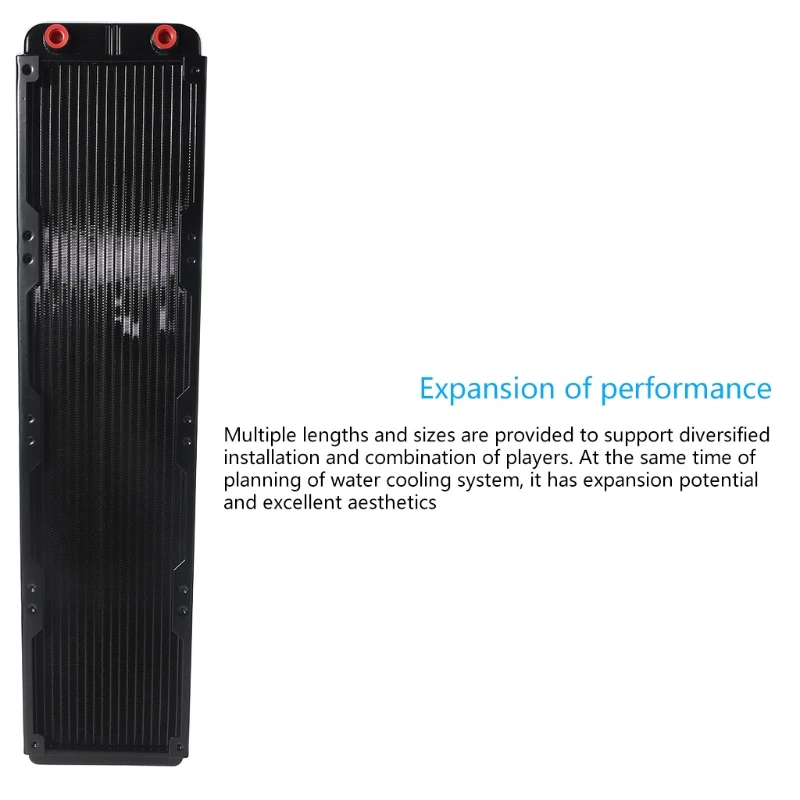 G1/4 Thread 480mm PC Water Heat Exchanger Computer Aluminum Heat Radiator Heat Sink for Computer Water Cooling System Dropship