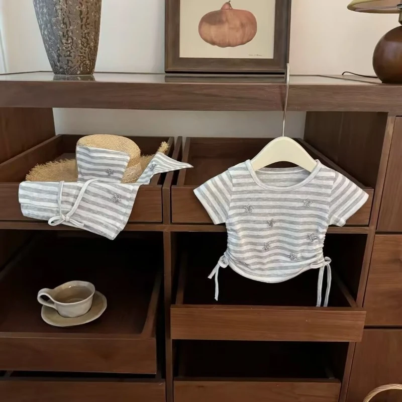 

Korean Style Girls Two Piece Set 2026 Classic Korean Sweet Design Fashionable and Lovely for Baby Girls Soft Breathable Fabric