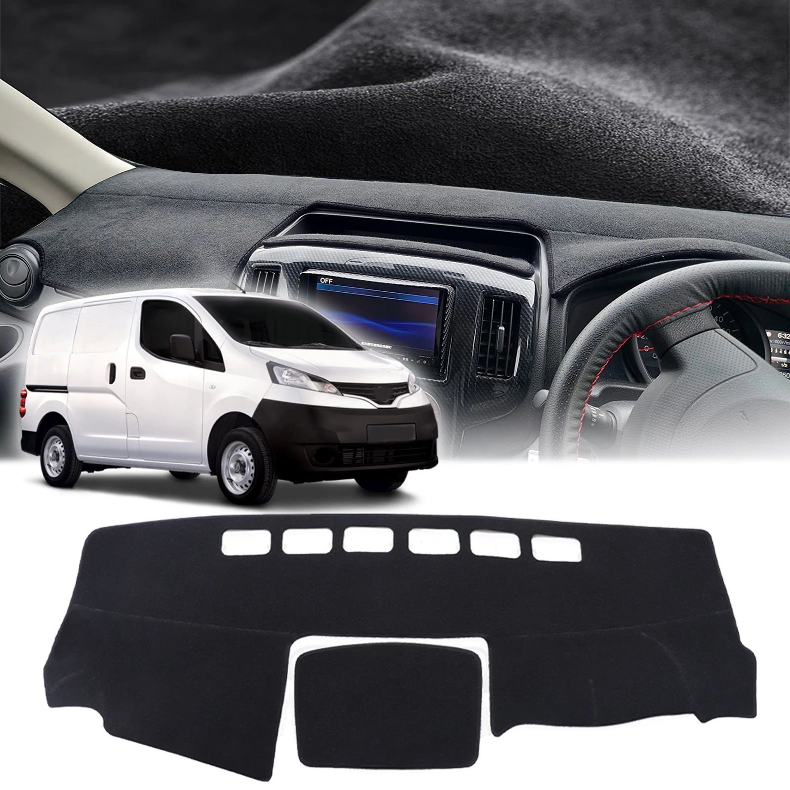 

fit for Nissan NV200 e-NV200 2010 2011 2012-2018 Dashmat DashMat Sunshade Dashboard Cover Pad Protective Carpet Car Accessories