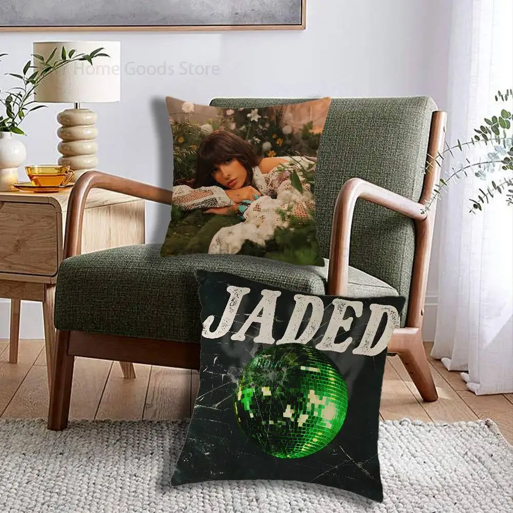 Singer E-Ella Langley Dandelion Tour Cartoon Printing Pillowcase Customized Pillow Cover for Sofa Home Decor