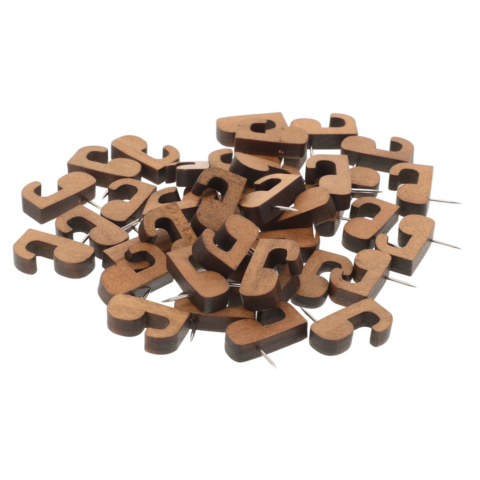 

40 Pcs Wooden Hook Thumbtack Clothes Pin Push Pins Hooks Bulletin Board Card Holders