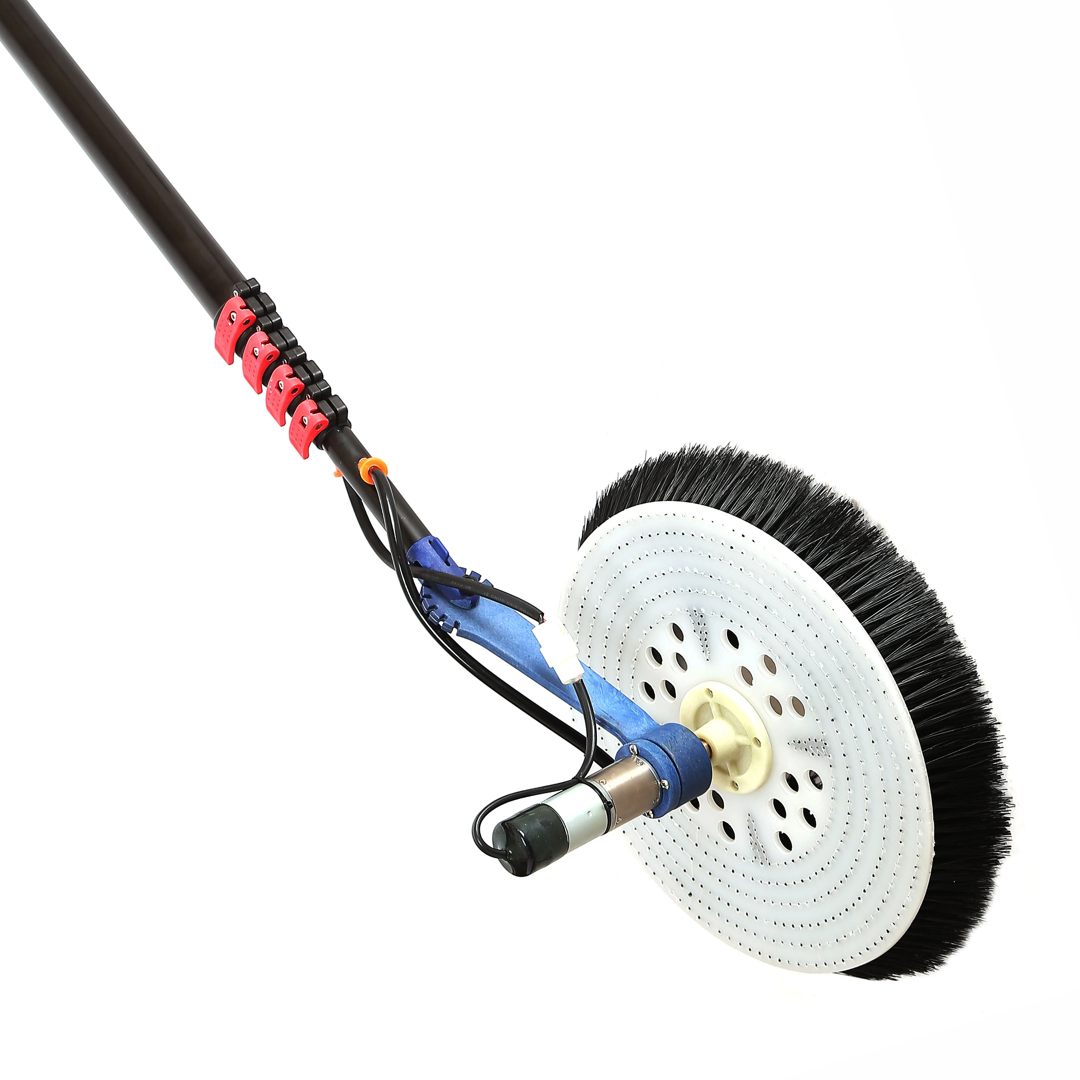 Extentool 7.5m 알루미늄 기둥 태양광 청소기 브러시 도구 태양광 패널 청소 기계