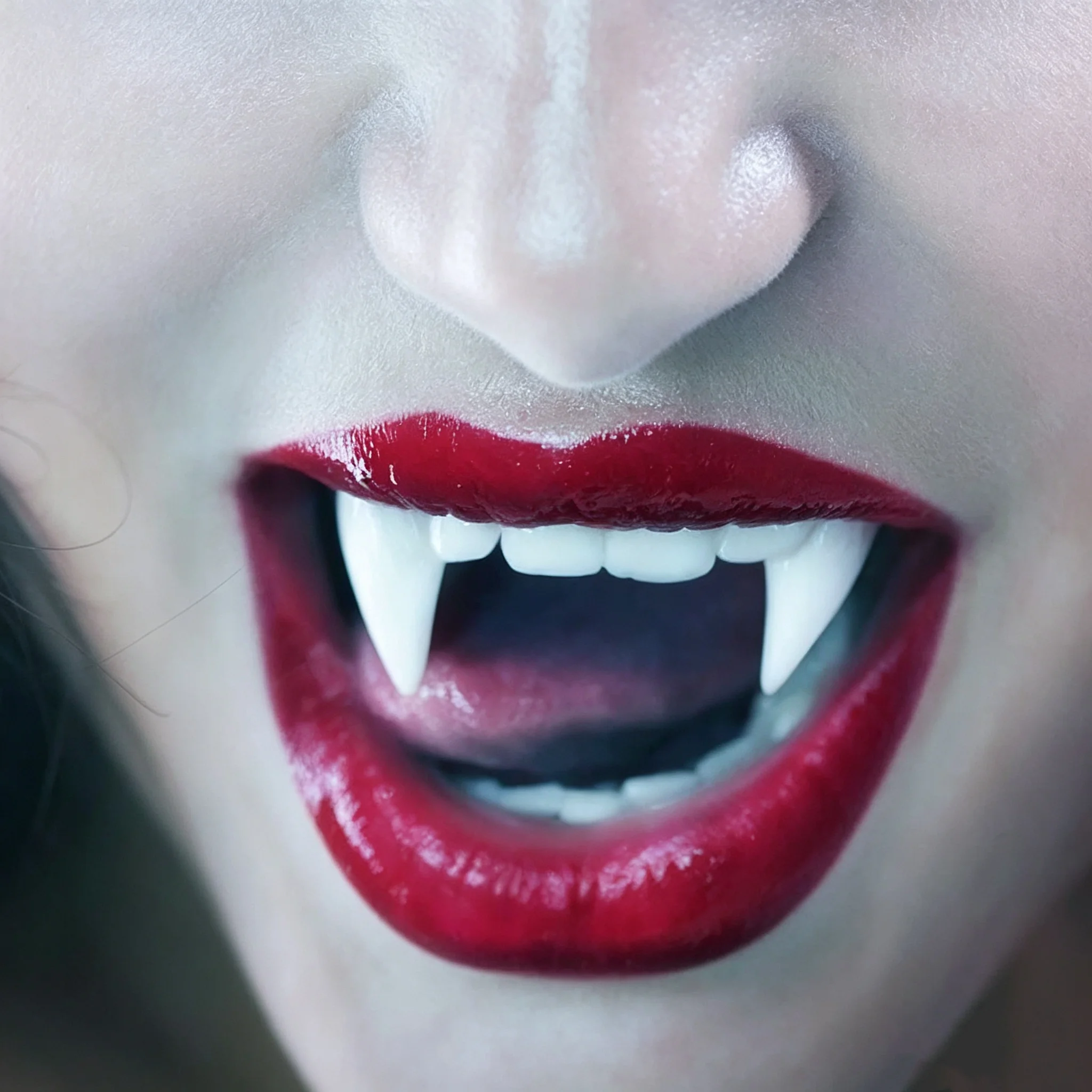 Halloween Realistic Vampire False Teeth Cosplay Party Fangs Prop Prank Fangs Easy to Wear Costume Prop Dentures Party Gift