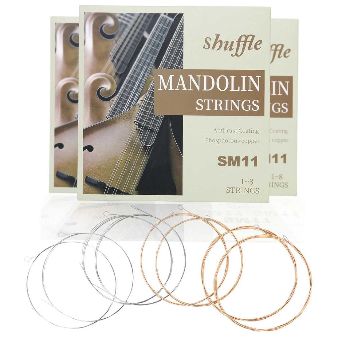 1/3 Set Mandolin Strings Replacement Parts Bronze Wound Steel Core String Kit 4 Mandolin String Musical Instrument Accessories