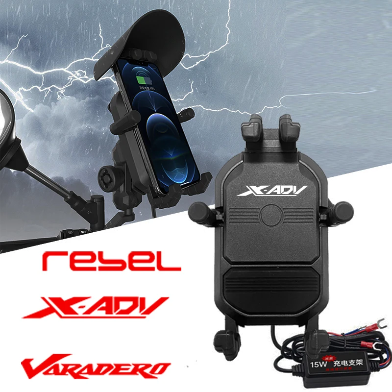 

For HONDA XADV X ADV 750 160 REBEL VARAEDRO TRANSALP Motorcycle Phone Holder Navigation Support Clip Bracket for Iphone XIAOMI