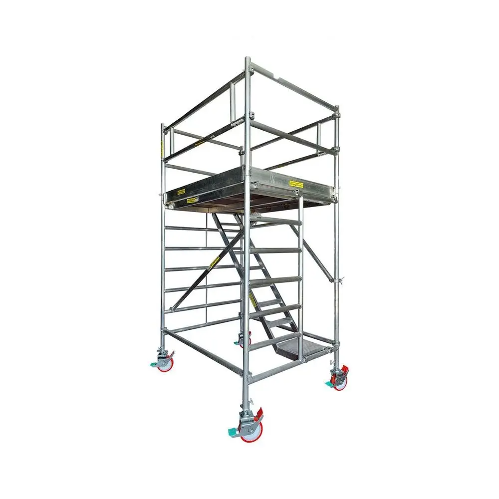 

Customized Warehouse Steel Height Removable Aluminum Scaffolding Tower Portable Scaffolding Mobile Platform Working Ladder