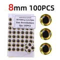100 piezas doradas de 8 mm
