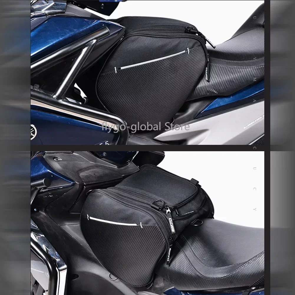 

Motorcycle Front Storage Bags 20-35L Motorbike Racing Travel Bags With Shoulder Strap Scooter Tunnel Bag