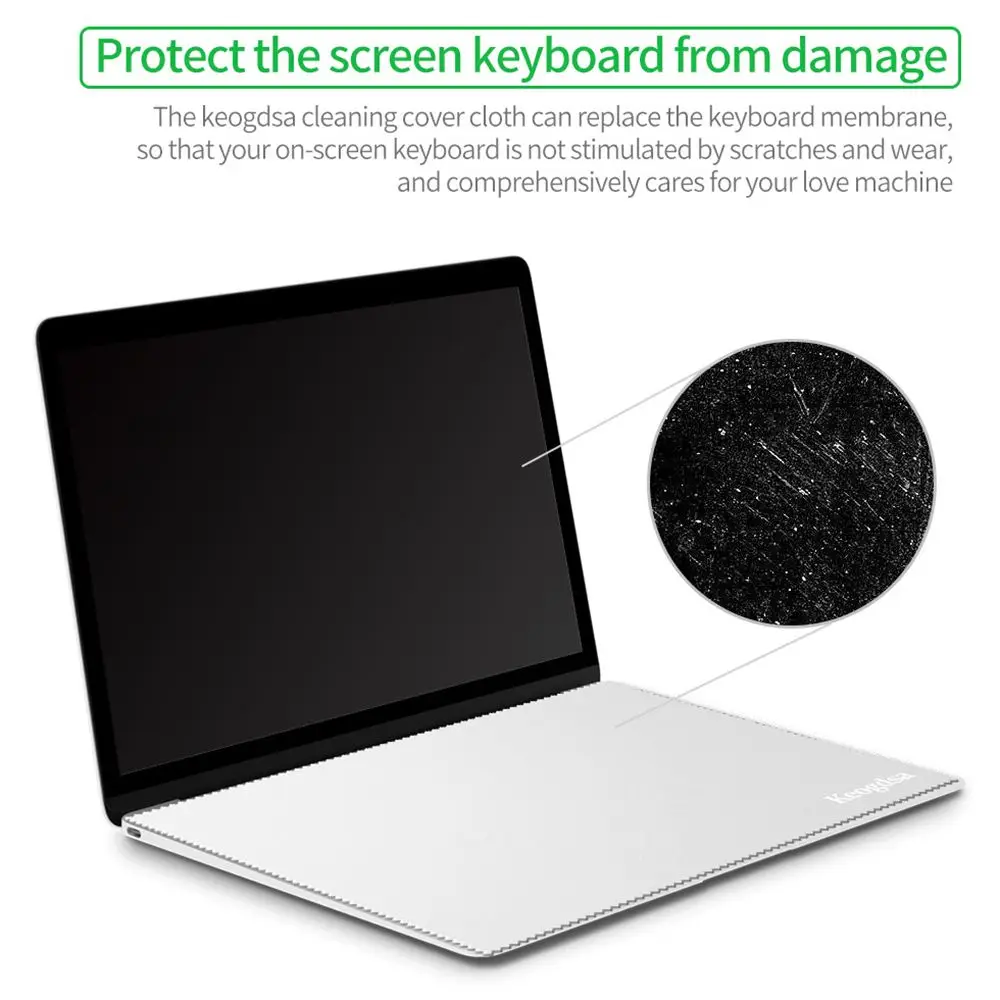 For MacBook Microfiber Dustproof Protective Film Eco-Friendly Laptop Keyboard Blanket Screen Cleaning Cloth Laptop Accessories