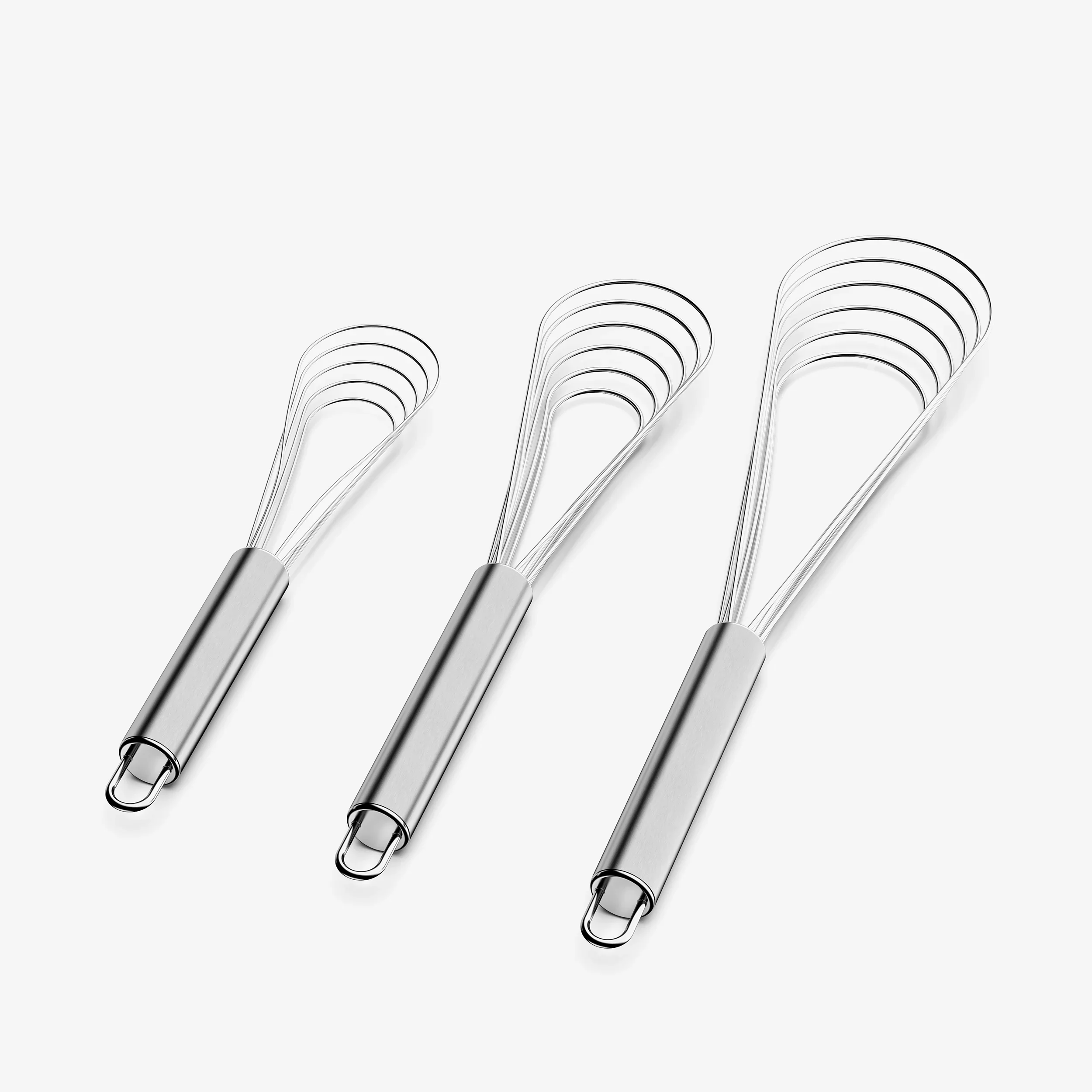 VIMACO® Flat Whisk Stainless Steel 81012 Egg Utensils for Kitchen Baking Prepworks Egg topper Egg ring Silocone wisk Cozinar