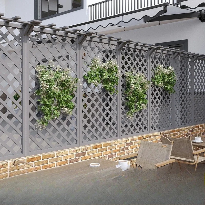 Flower trellis, climbing rattan trellis, roofed anti-corrosion wooden  outdoor wallcolorful decoration, courtyard