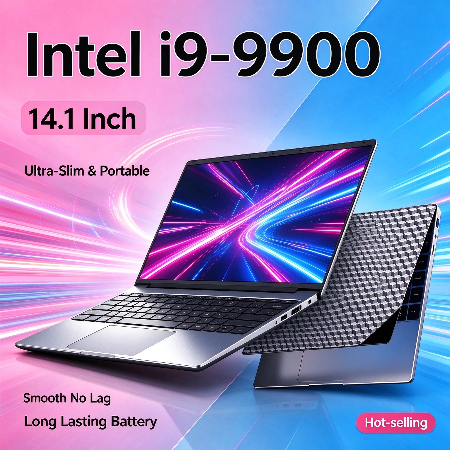 2TB SSD Laptop Intel Core i9 9900 8C16T 5GHz 32GB RAM 14.1 Inch Gaming 1920x1080 Office Home Pro Max Plus