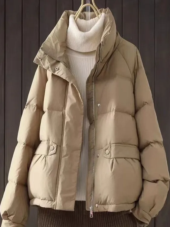 

Корейский Sle ort, хлопковая куртка с воротником-стойкой, дизайн хлеба, женская верхняя одежда с морским мясом, скрывающая зимняя одежда, Новое поступление