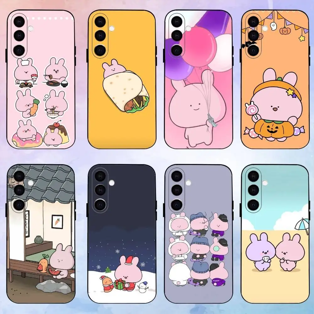 

C-cartoon A-Asamimichan Phone Case For Samsung Galaxy A73,A72,A71,A70,A53,A52,A51,Others Soft Black Shell