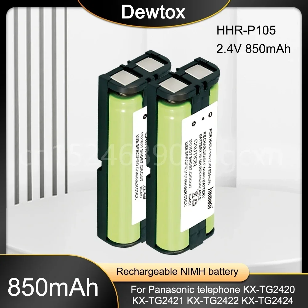 2.4V 850mAh Ni-MH Home Telephone Battery Rechargeable Battery For Panasonic HHR-P105 P105 HHRP105A KX242 BATT-105 KX2421