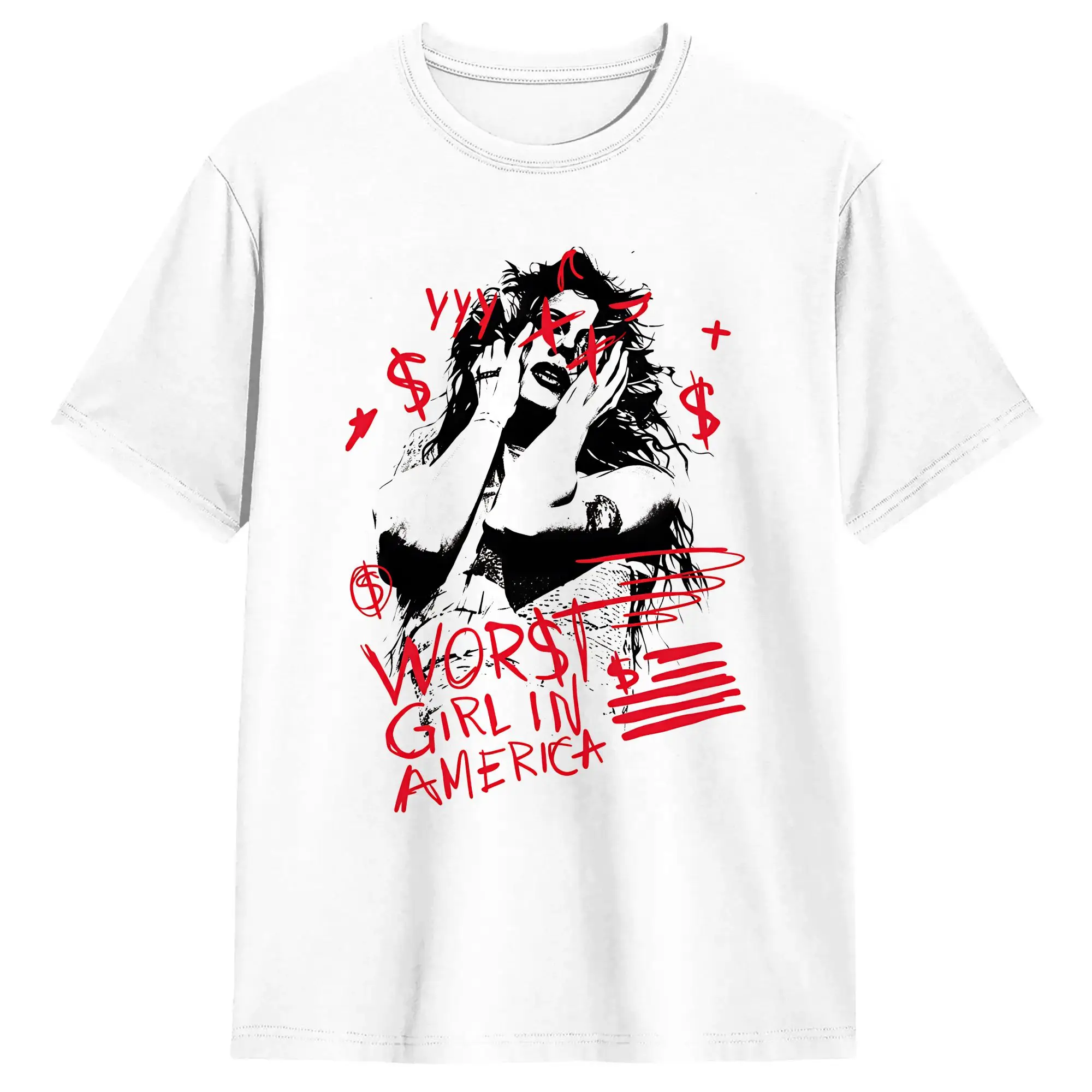 Streetwear T Shirt Slayyyter Worst Girl In America Cotton T-Shirts  Hipster Tee Shirt for Man Summer Y2K Casual Custom Clothes,