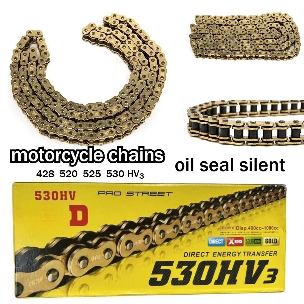 

HV3 Мотоциклетный толстый цепной сальник, бесшумное уплотнительное кольцо цепи 520 525 530 428 Цепи 120 136, звенья цепи для мотоцикла, универсальный DID