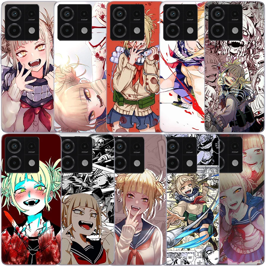 Toga Himiko Clear Phone Case For Xiaomi Redmi 12 12C 10 10A 10C 9 9A 9C 9T Note 13 12 Pro + 12S TPU 8 8A 7 7A Pattern Soft Funda