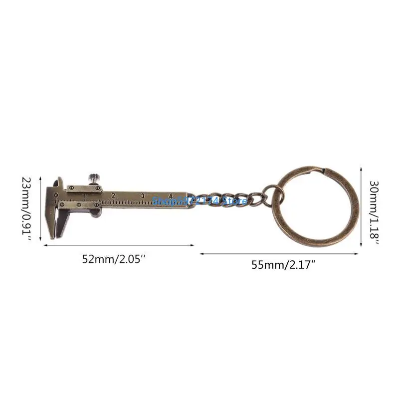 Y3NB Portable Mini Vernier Caliper for Key Ring Alloy Calipers Gauge Slide Ruler Keyc