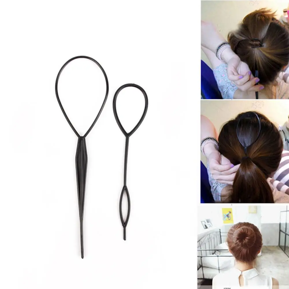 Accessories Home Use Hair Styling Loop Tail Clip For Ponytail Pigtails Crochet Braids Hair Styling Maker Pull Needle