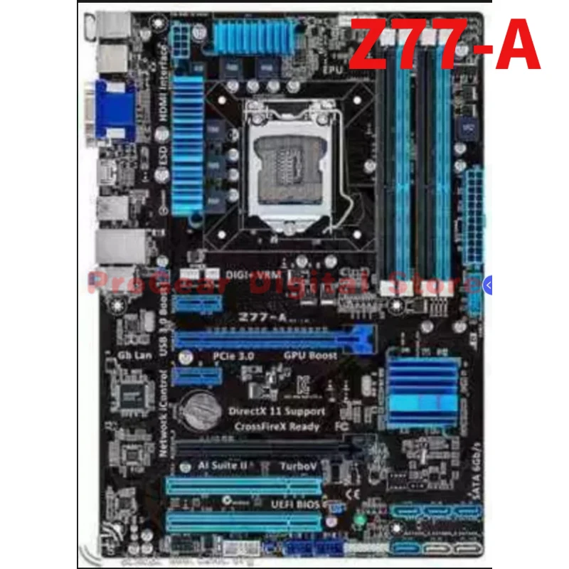 

Used for ASUS Z77-A LGA1155 ATX DDR3 Motherboard for Intel 2nd/3rd Gen Core i7/i5/i3/Pentium/Celeron CPUs