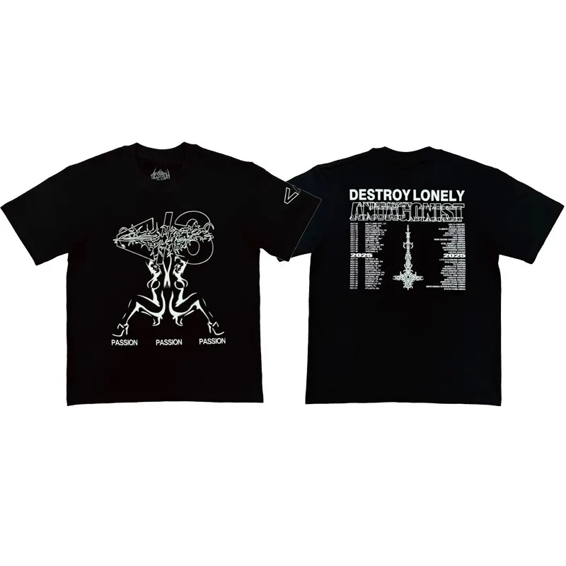 

Рубашка Destroy Lonely Tour Футболка Passion Tour Limited Edition с короткими рукавами TX1531