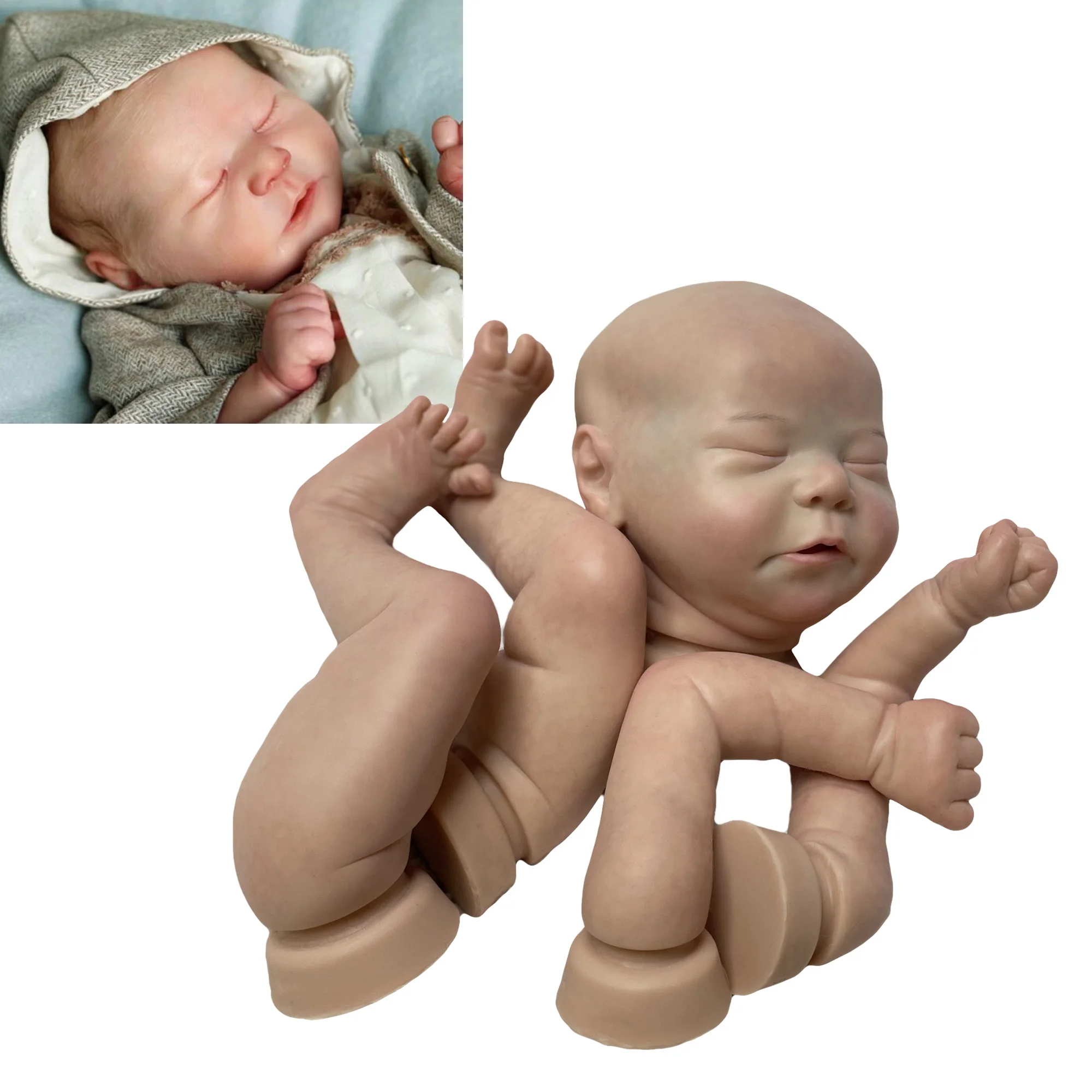 

Reborn Dolls Kits Full Solid Silicone Doll Chase 20-22 Inch Painted/Unpainted Doll Parts Unassembled Kit Reborn Sin Pintar