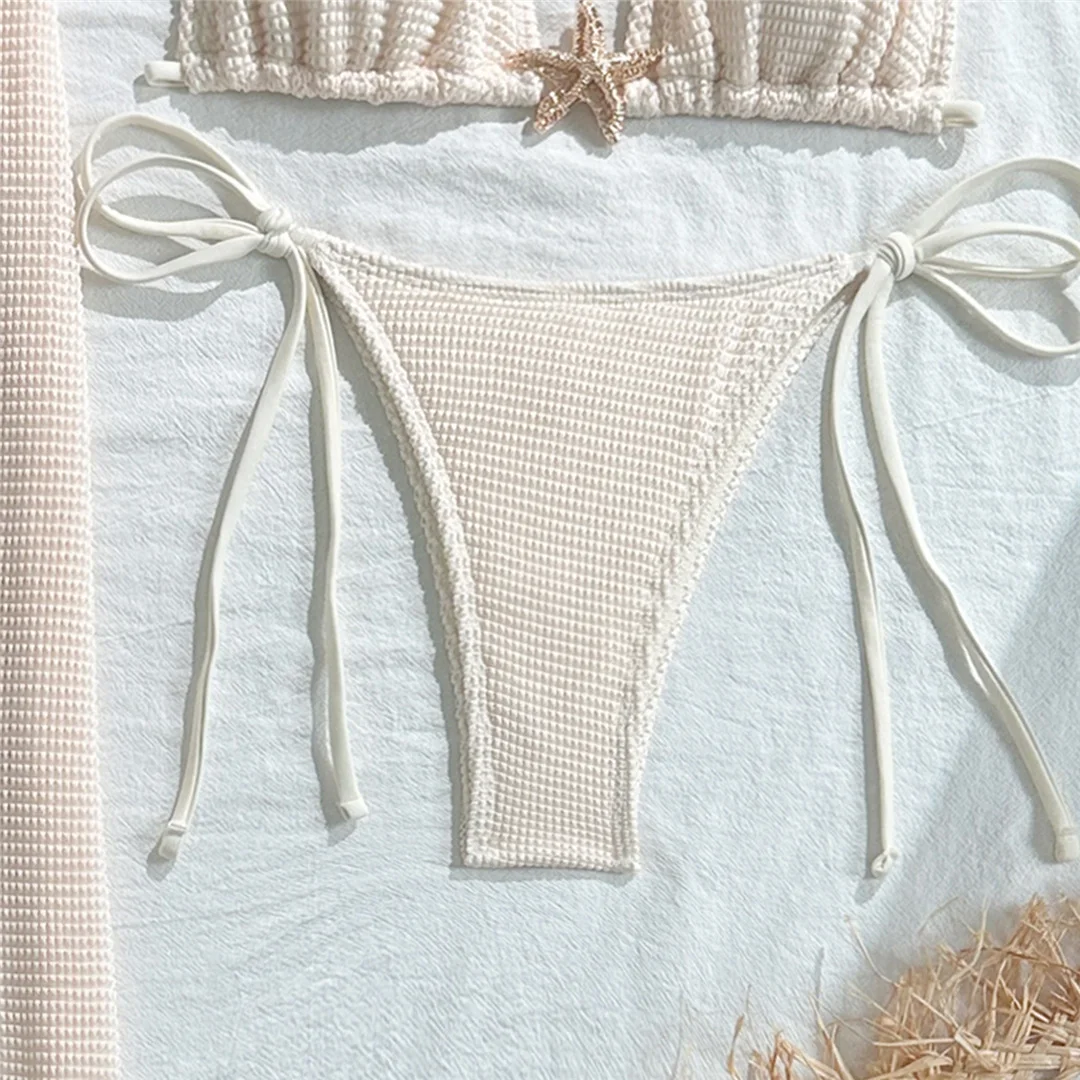 Metall-Stern-Halter-Bikini, Damen-Badeanzug, Damen-Badebekleidung, dreiteiliges Bikini-Set mit Rock, gepolsterter Badeanzug, Badebekleidung, Modell V6740Y. – Detail 36