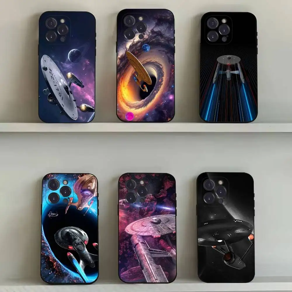 

Star T-Trek tv Phone Case For iPhone 16,15,14,13,12,11,Pro,Max,Plus,X,XS,SE4,E,Mini,Soft Black Case