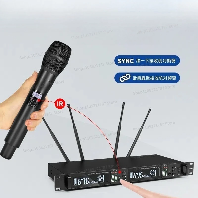 For Professional Wireless Microphone One To Two True Diversity   Outdoor Stage Wedding Performance Microphone