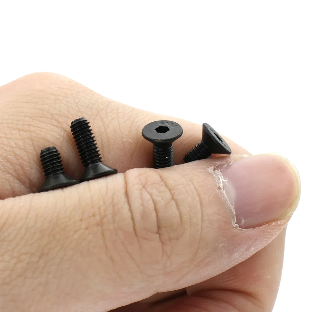 

5-50pcs M2 M2.5 M3 M4 M5 M6 M8 Black Grade 10.9 Steel Hex Hexagon Socket Head Flat Countersunk Allen Machine Screws Bolt DIN7991