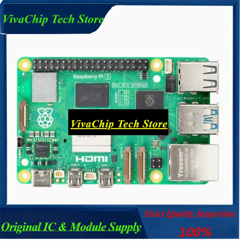 VivacpNew Arrival Pi 5 8gb 4gb 5th Generation Raspberry Pi 5 Development Board Computer AI Artificial Intelligence