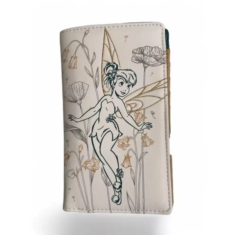 

Disney Loungefly Tinker Belle Floral Wallet Clutch Purse Beauty & Beast Princess Little Fairy Design Adult Women's Card Bag Gift