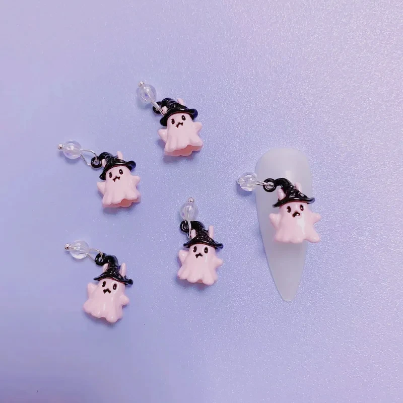 10PCS Bulk Sales Kawaii Elf Ghost Pendant Alloy Gem Accessories DIY Nail Art Part Stationery Makeup Box Dazzling Cool Decoration