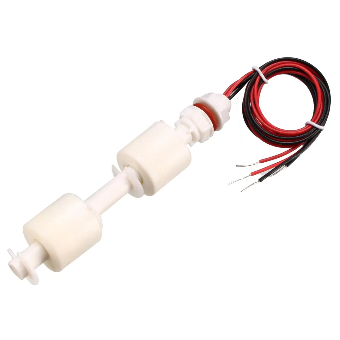 1/2pcs PP Dual Ball Float Switch M10 115mm Fish Tank Vertical Liquid Water Level Sensor Plastic White Float Switch