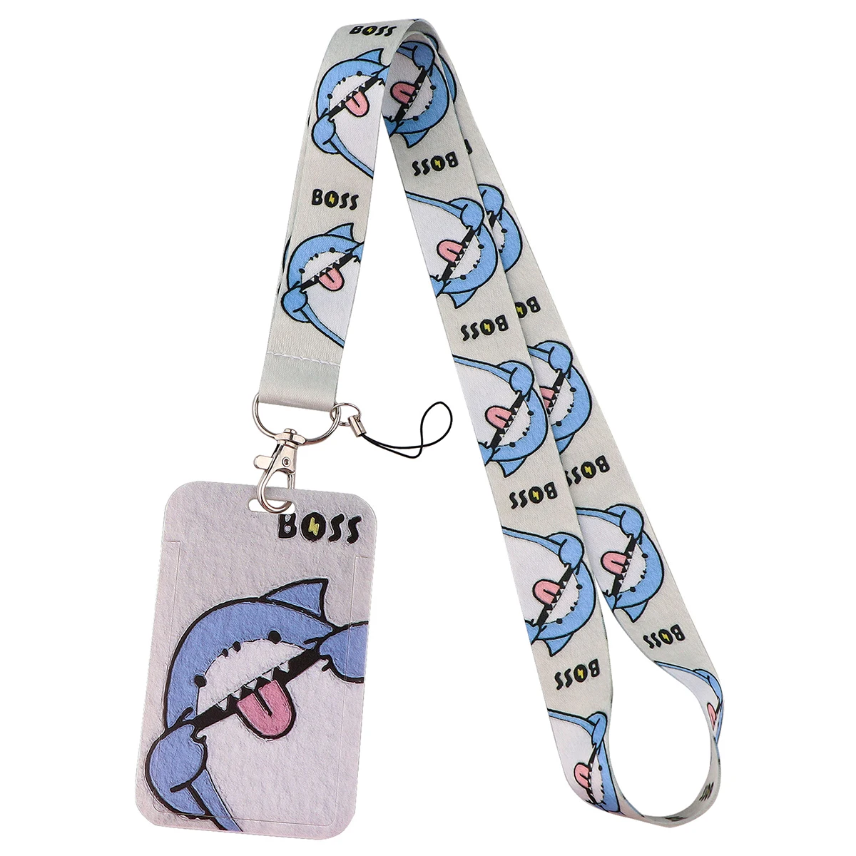 

Cute Shark Lanyard for Key ID Card Gym Cell Phone Straps USB Badge Holder DIY Neck Strap Hang Rope Phone Accessories