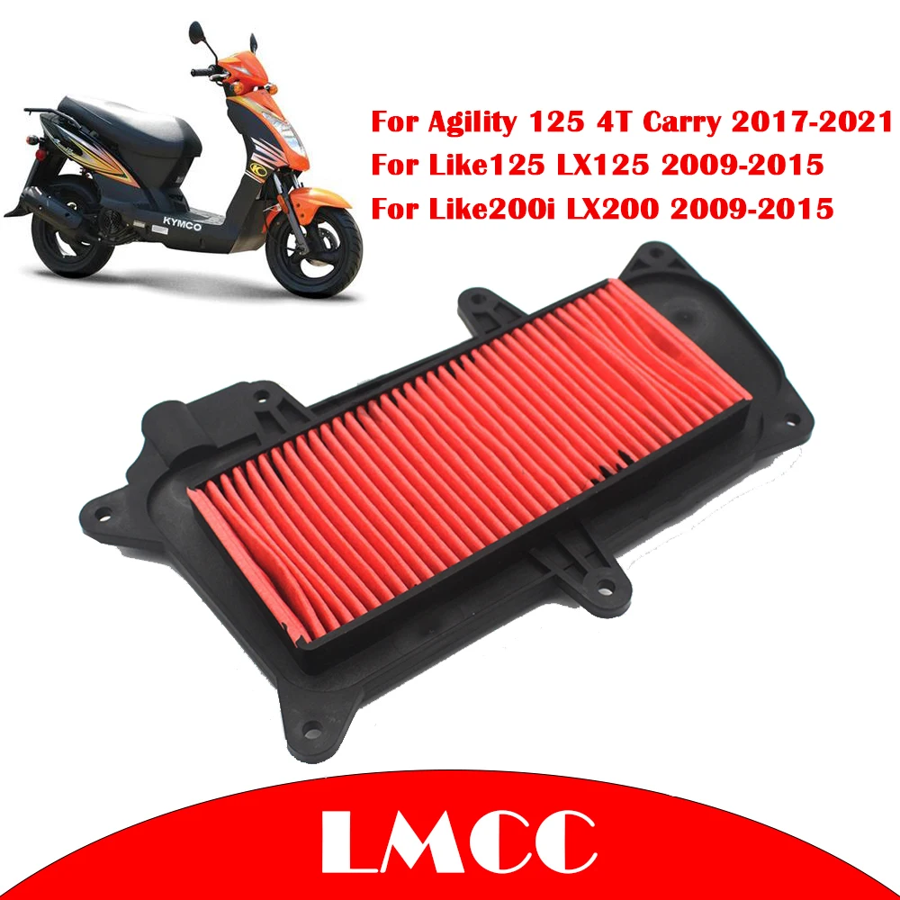 Motorcycle Engine Air Filter Cleaner Air Intake Filter Element For KYMCO Like125 LX125 Like200i LX200 Agility125 4T Carry