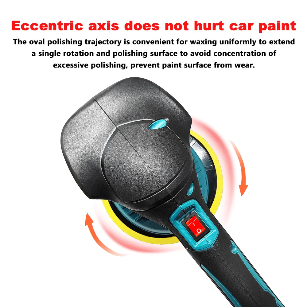 PATUOPRO 150mm Cordless Car Polisher Electric Polisher Polishing Machine Portable Power Tool For Makita 18V Battery(No Battery)