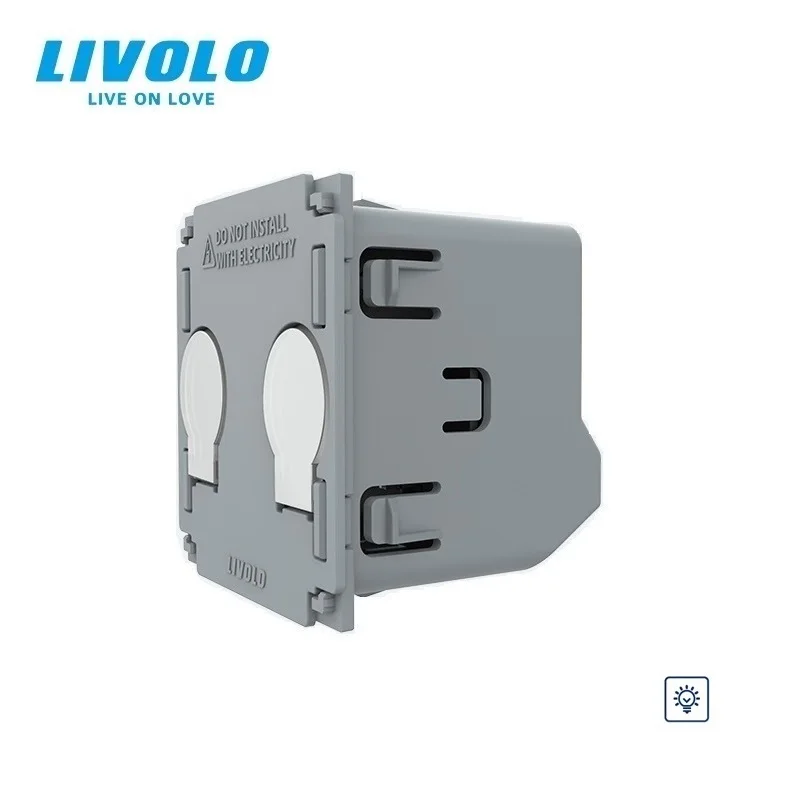 2022 Livolo DIY EU Standard 2 gang Without Glass Panel Led Dimming Lights Adaptive Dimmer Wall Touch Switch for Home VL-C702D