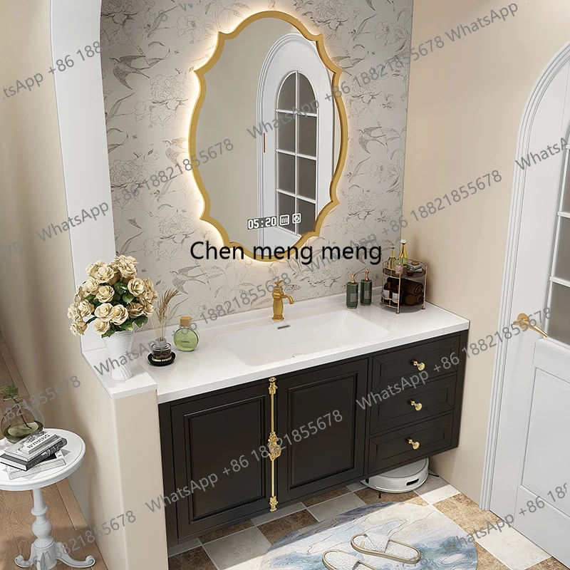 a50 European Modern Bathroom Cabinet Oak Integrated Mirror Organizer Bathroom Cabinet Storage Closet Armadio Bagno House Accesso