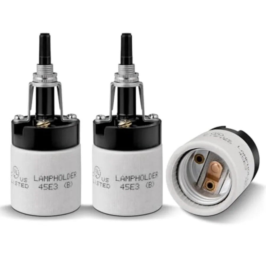 E26 Porcelain Lamp Socket with Rotary Switch