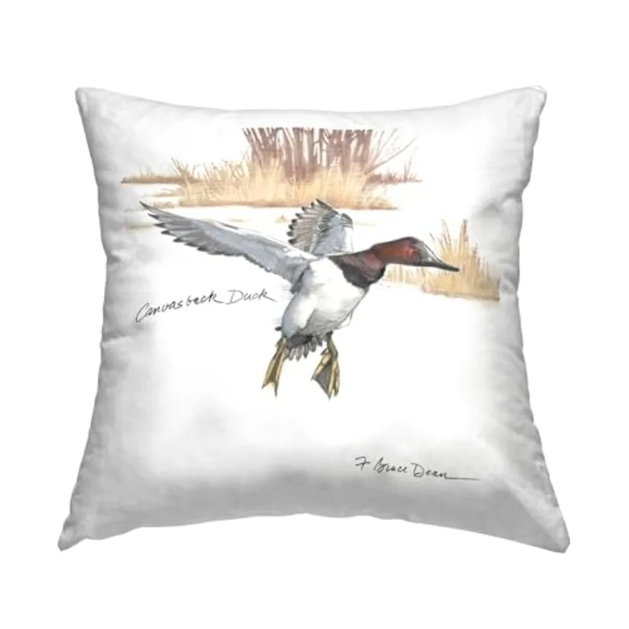 

Декоративная подушка Canvasback Duck Flying Design от Jadei Graphics