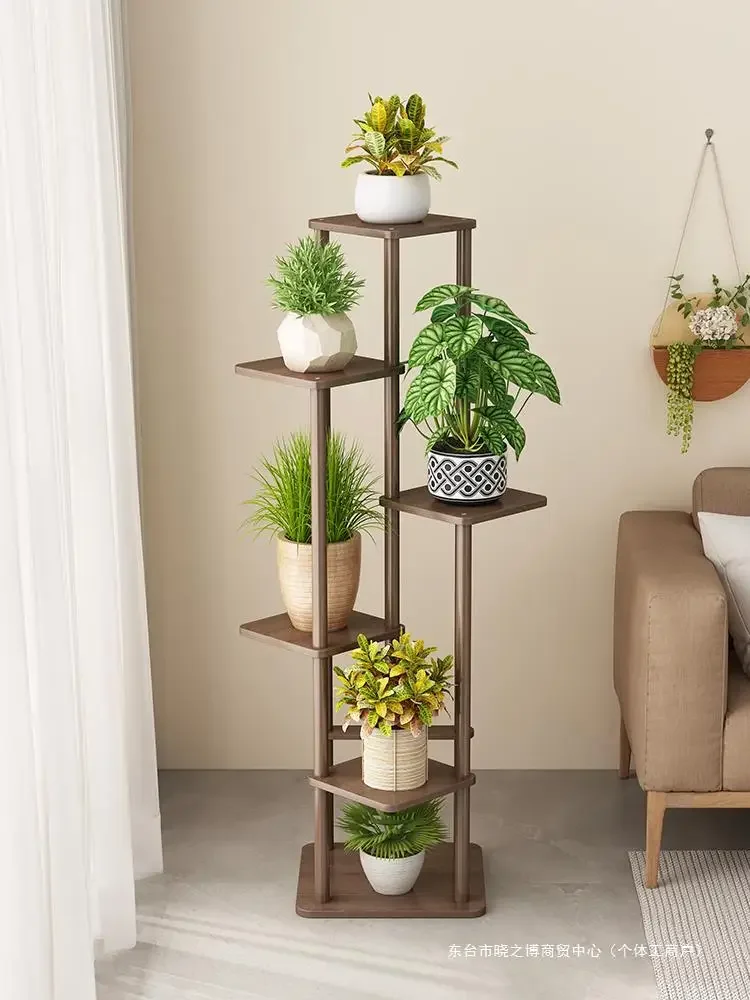 Flower Rack Balcony Plant Ladder Type Succulent Flower Pot Bracket Potted Plant Rack Bonsai