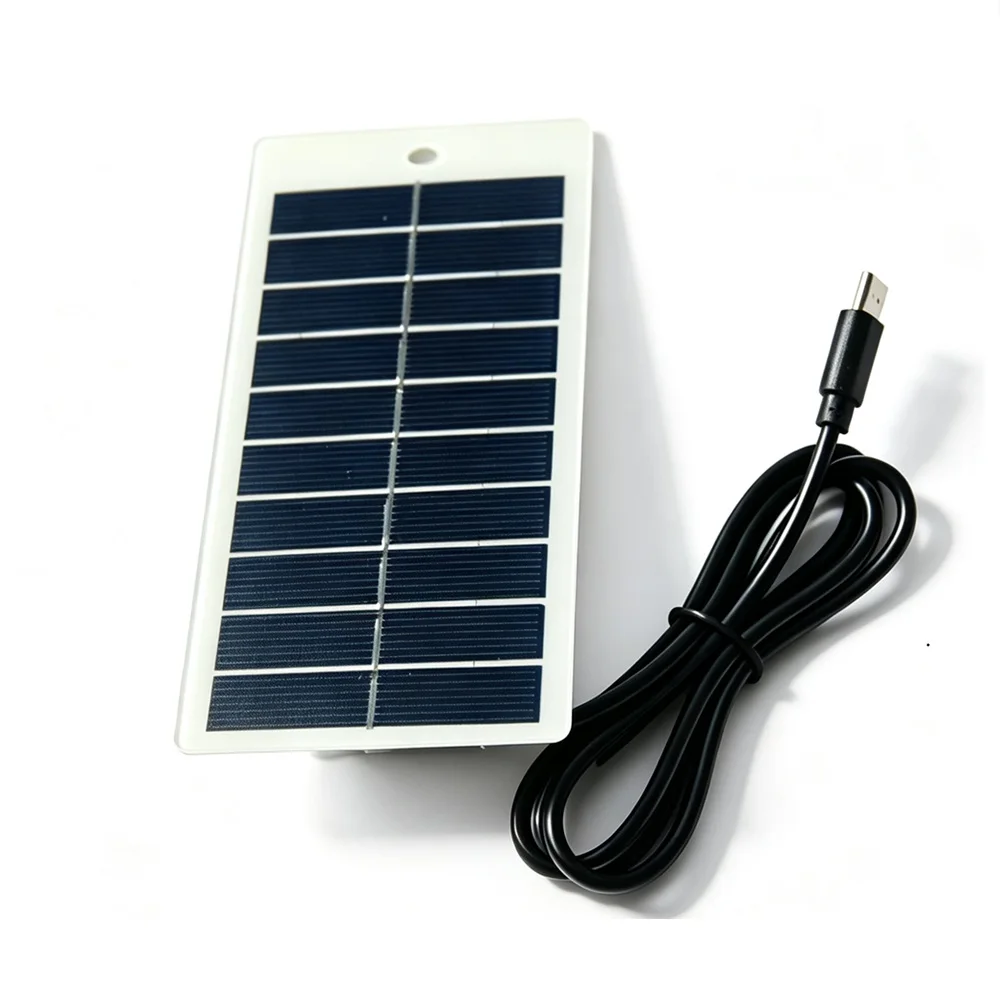 Portable 1.2W 5V Solar Panel Single Crystal with USB  Type-c Output Portable DIY Solar Charger for Mobile Phone Camping