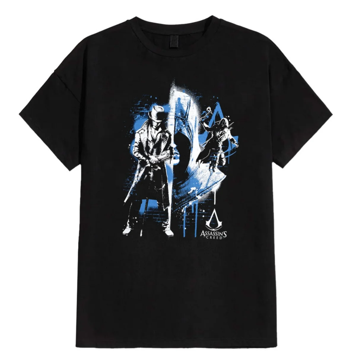 Assassins Creed Graffiti Classic Game Casual T-Shirt Cotton Graphic Tee Men Women Summer Streetwear